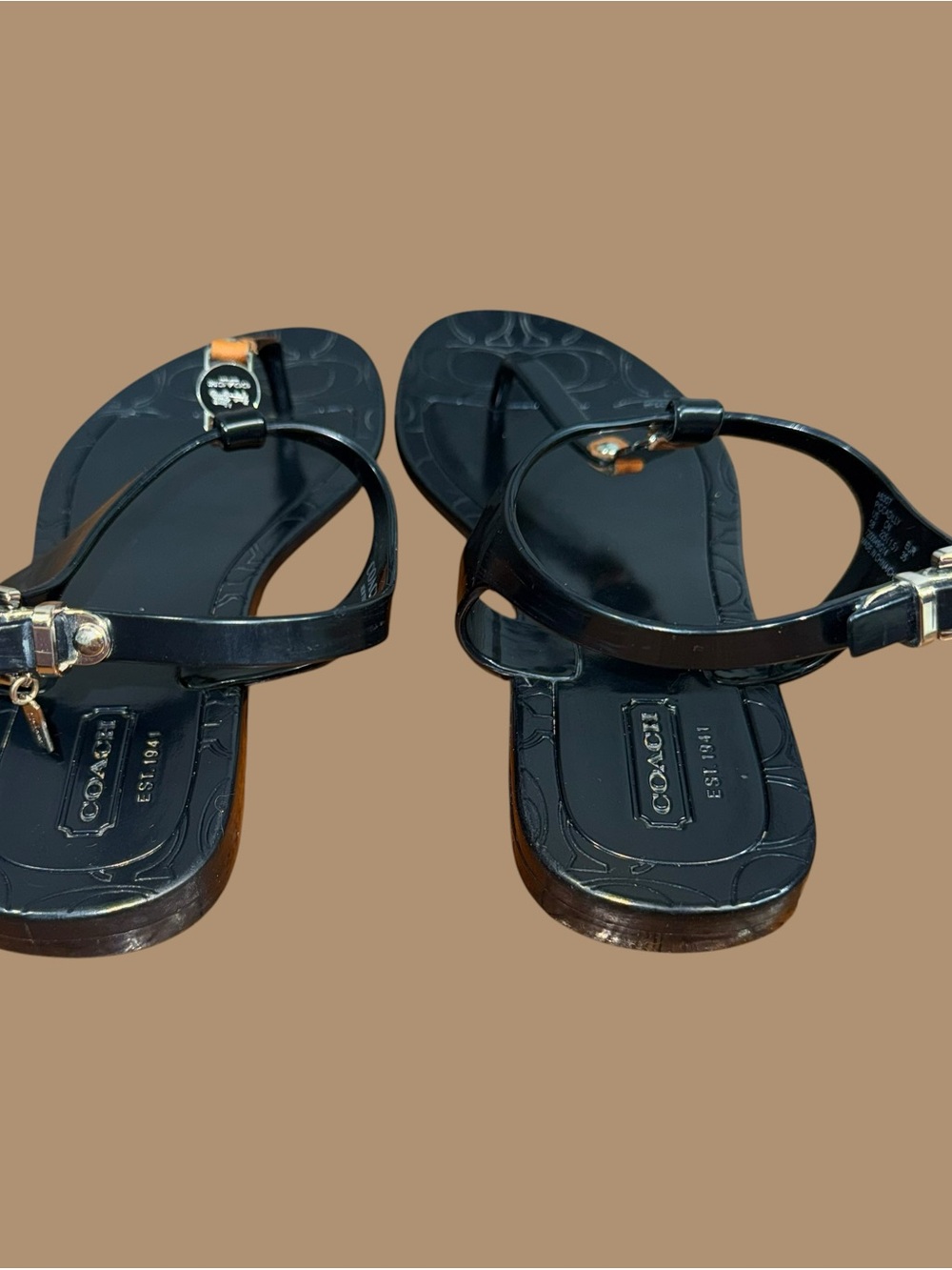 Coach Black Jelly Sandals - Picture 7 of 14